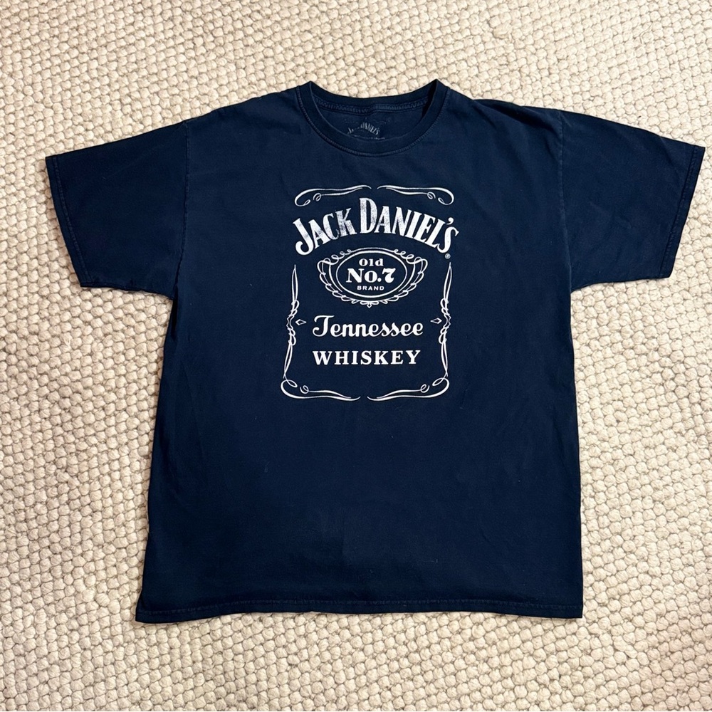 Jack Daniels Black Short Sleeve Tee Nice Vintage Condition size L